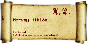 Morvay Miklós névjegykártya